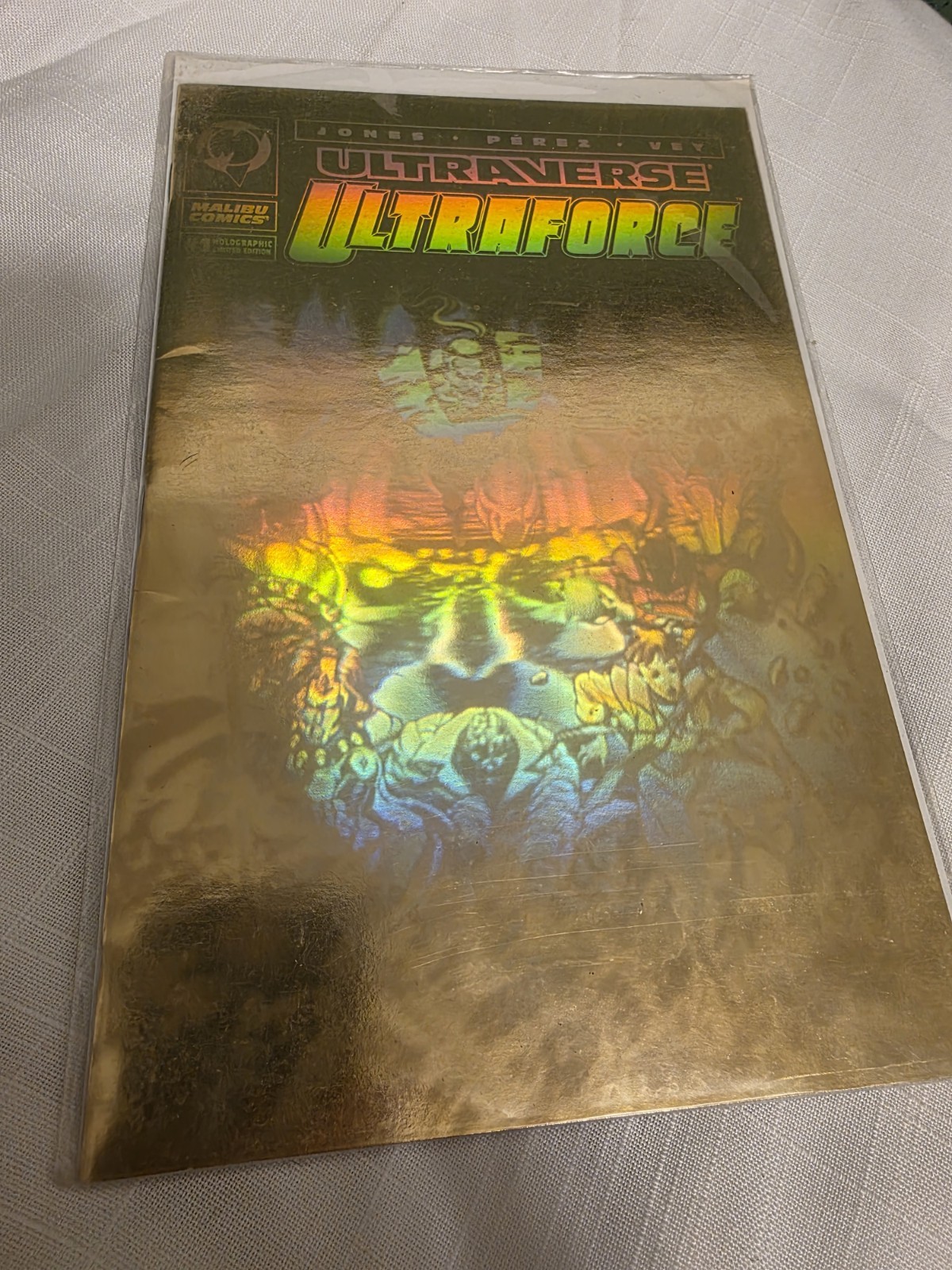 Ultraverse Ultraforce #1 Gold Hologram  Malibu Comics 1993 George Perez SEALED?