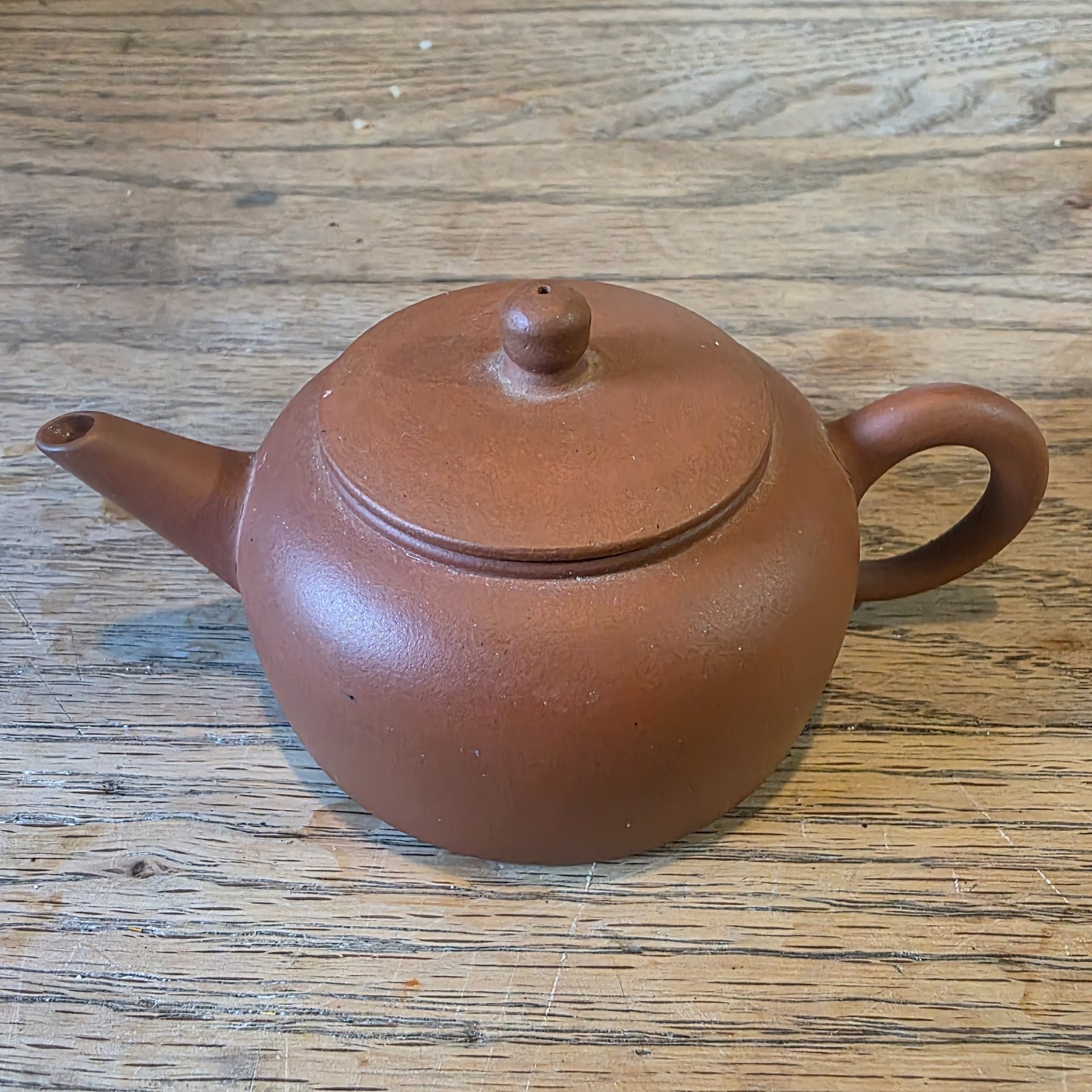 Vintage Yixing Factory 1 Teapot 1980s White Label Hongni Zisha Big Box Stamp 14H