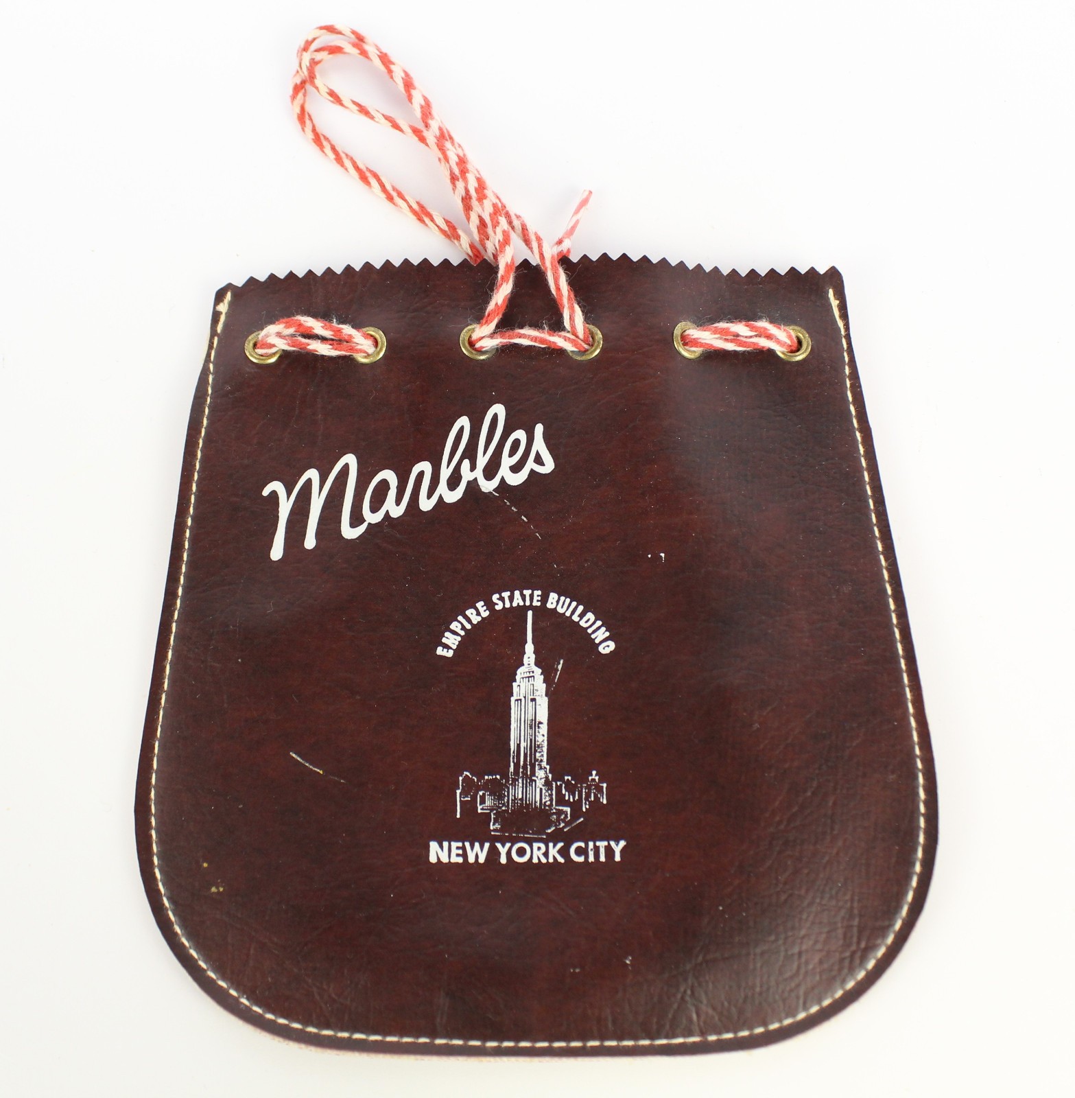 Rare, Vintage New York City Empire State Building Marbles Bag, Pouch