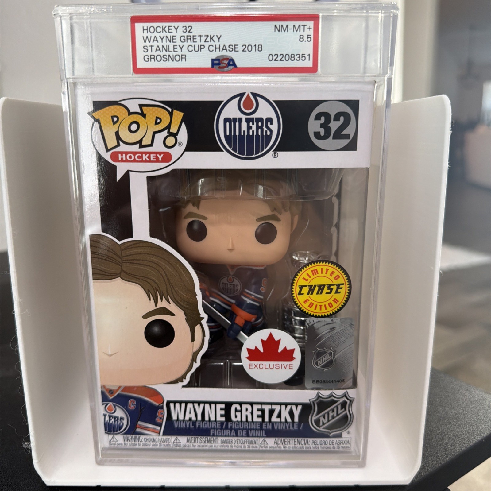 Funko Pop Hockey NHL Legends Wayne Gretzky #32 Vinyl Figure Chase Psa 8.5 NM