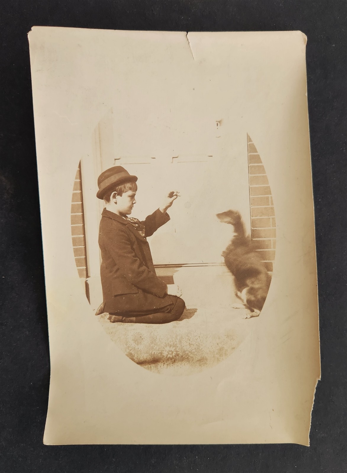 1890s antique HOWARD M GREIM training DOG TIP reading pa PHOTOGRAPH