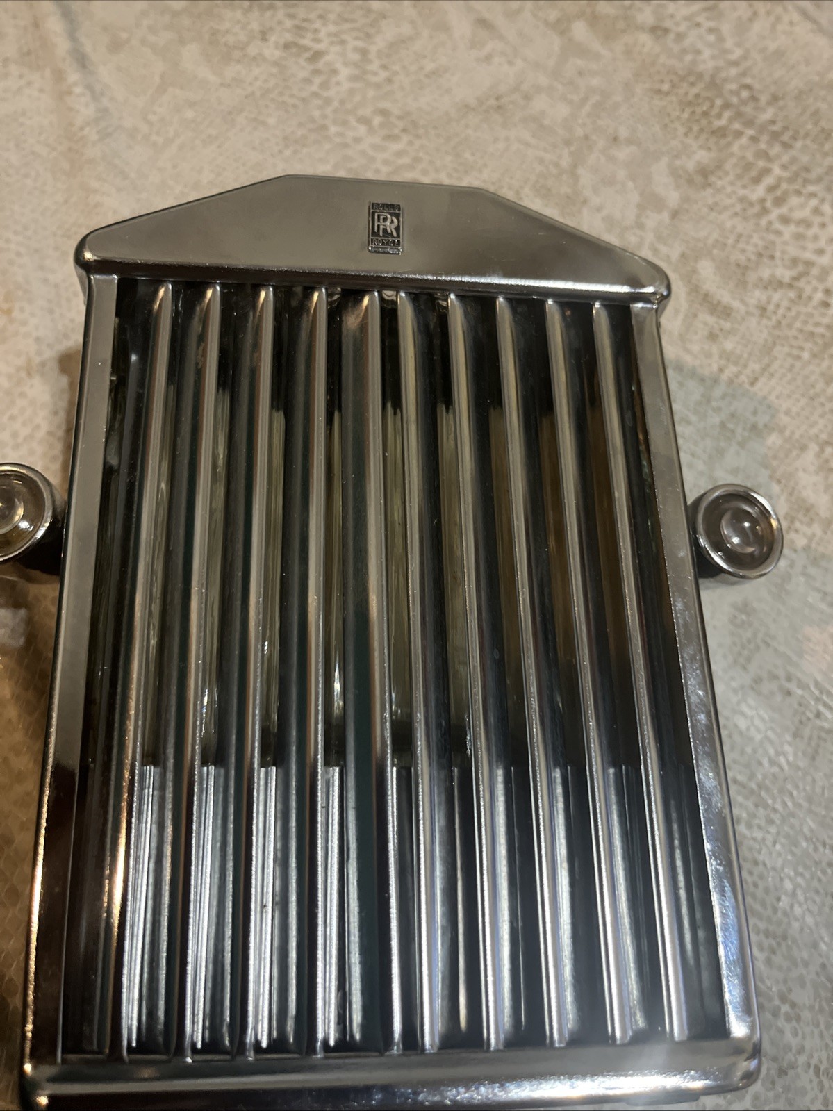 Rolls Royce Vintage Ruddspeed LTD Chrome Radiator Grill Flask Decanter Barware