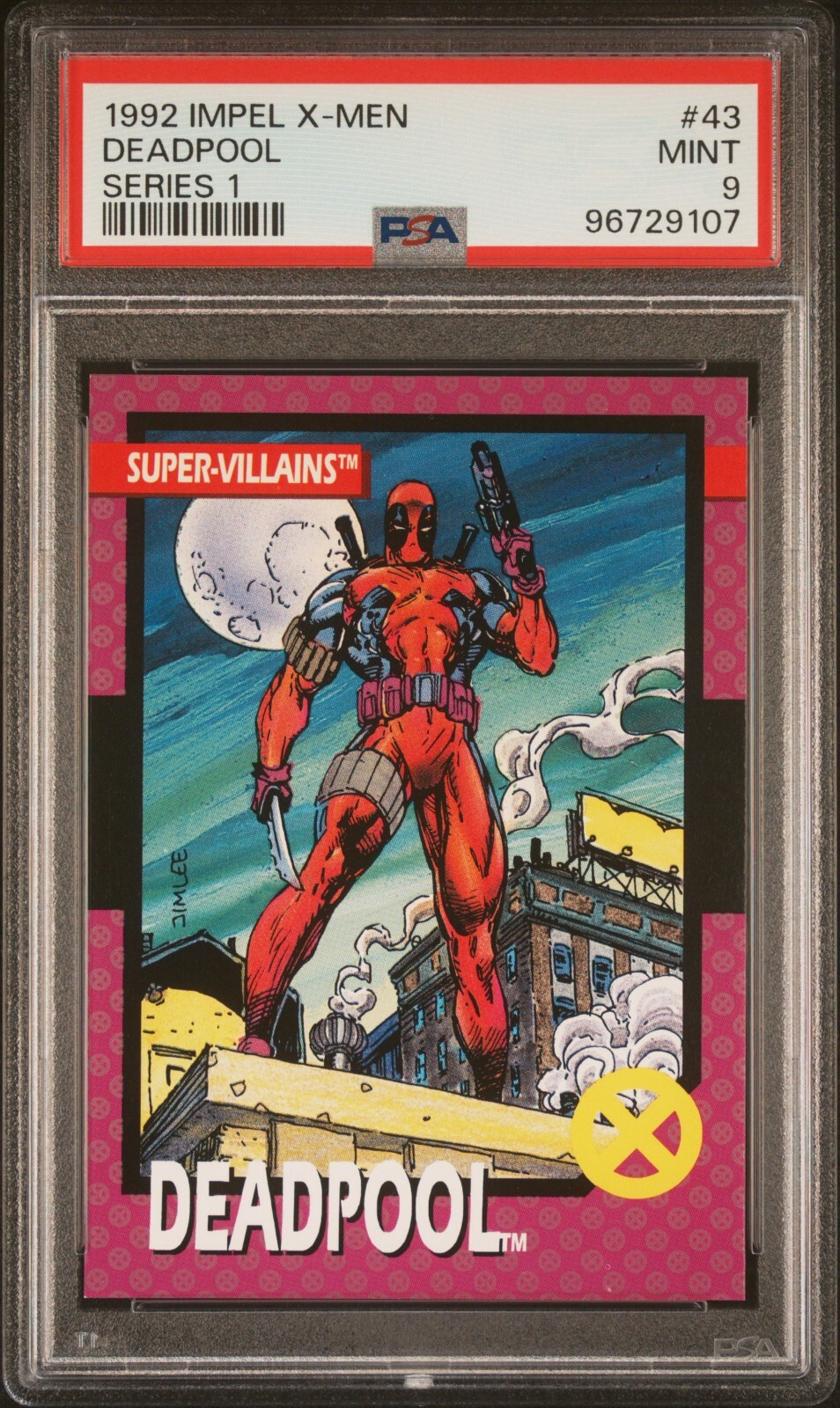 1992 Impel Mavel X-Men  X-Force Deadpool #43 PSA 9 RC RARE LOW POP Undergraded