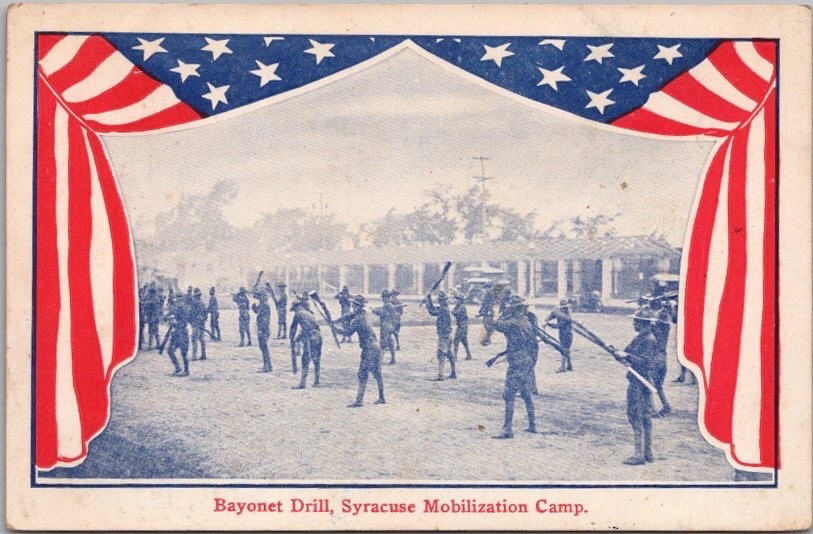 c1910s WWI CAMP SYRACUSE New York Postcard 