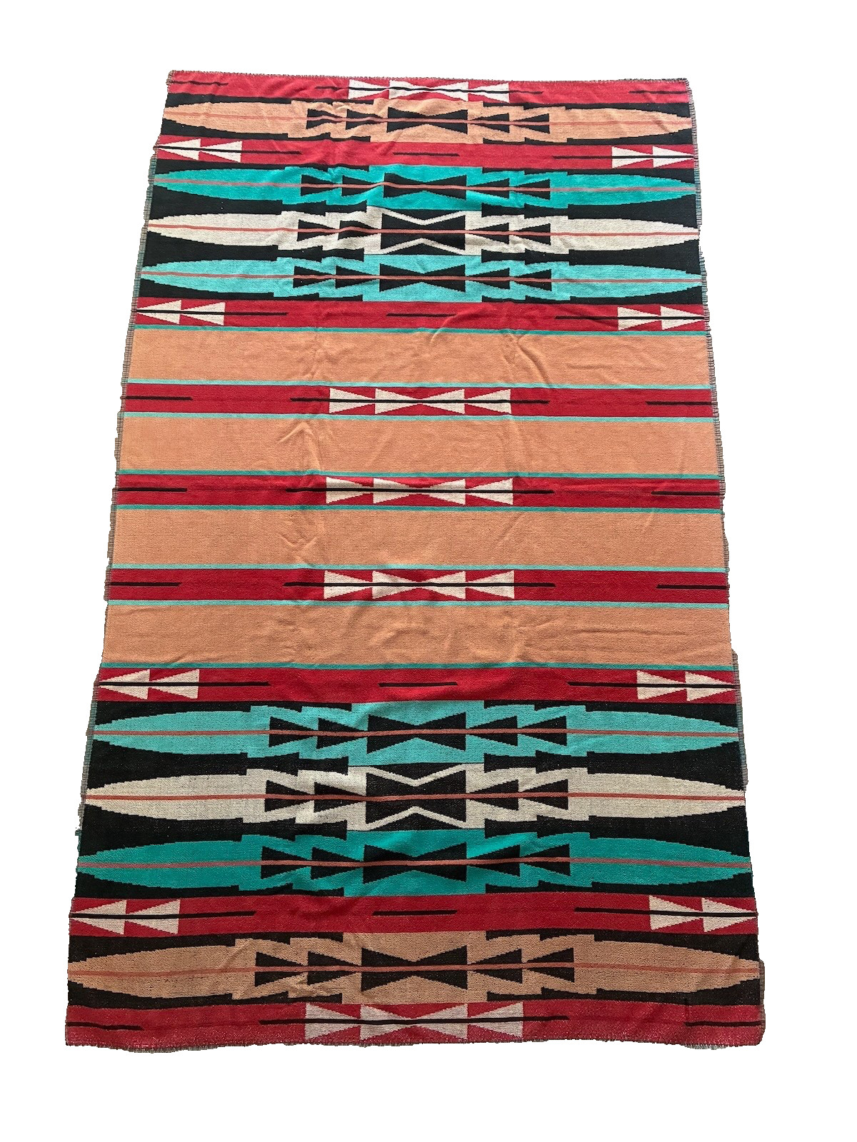 VTG Royal Terry Geometric Southwestern Beach Towel Brazil 38 x 64\