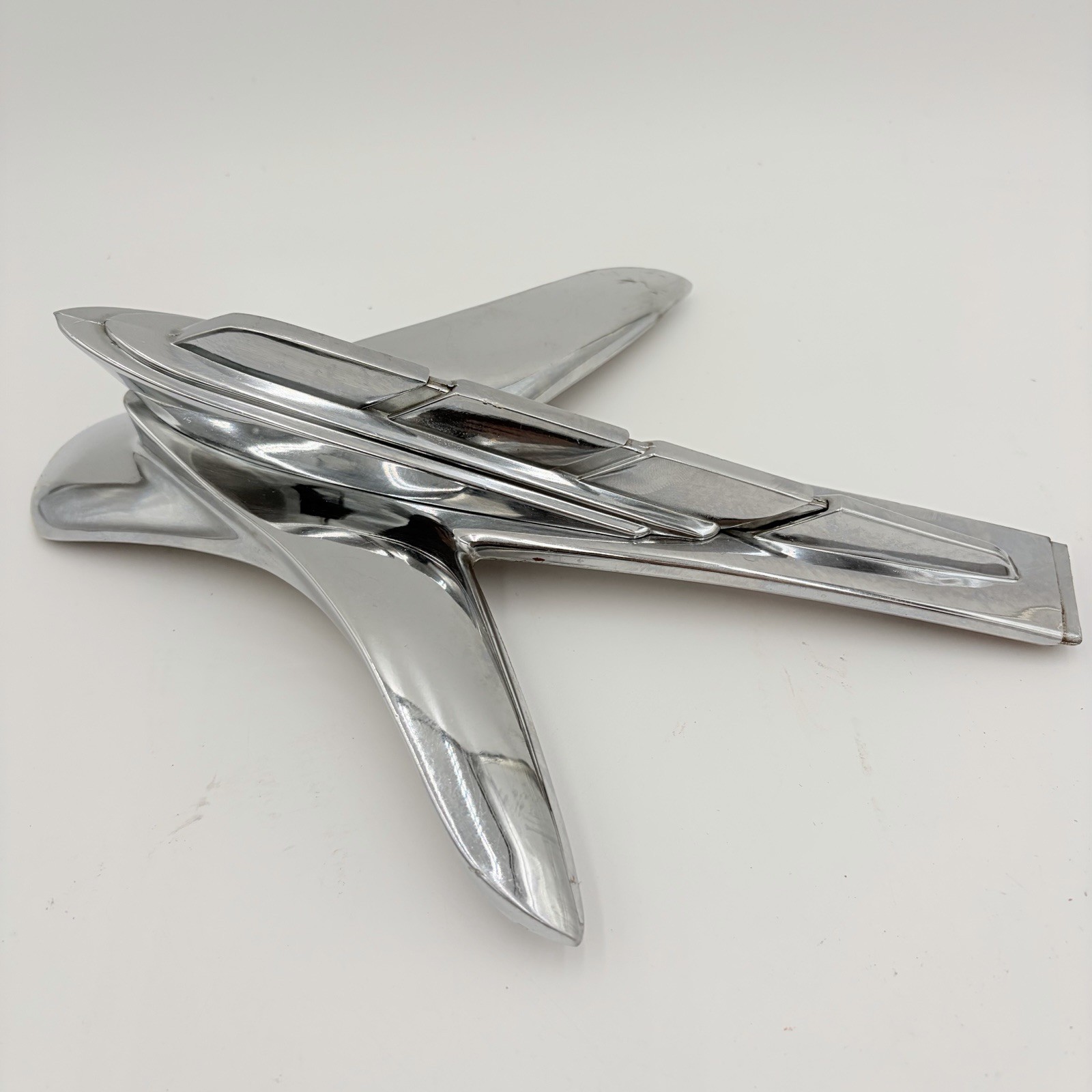 Mopar 1347320 Plymouth Hood Ornament 1951-52 Chrome Flying Ship Used