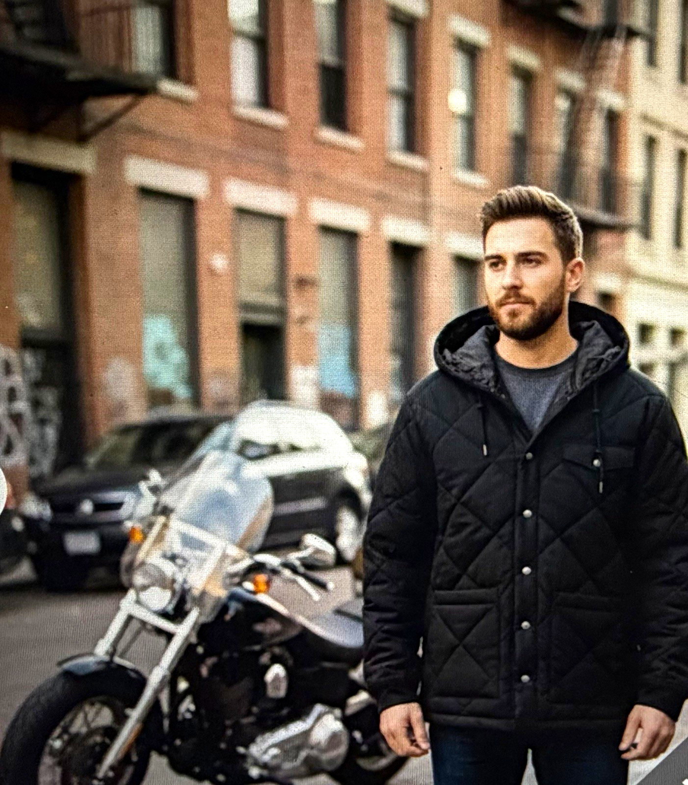 Harley-Davidson Black Quilted Hooded Jacket Black Quilted Hooded Jacket