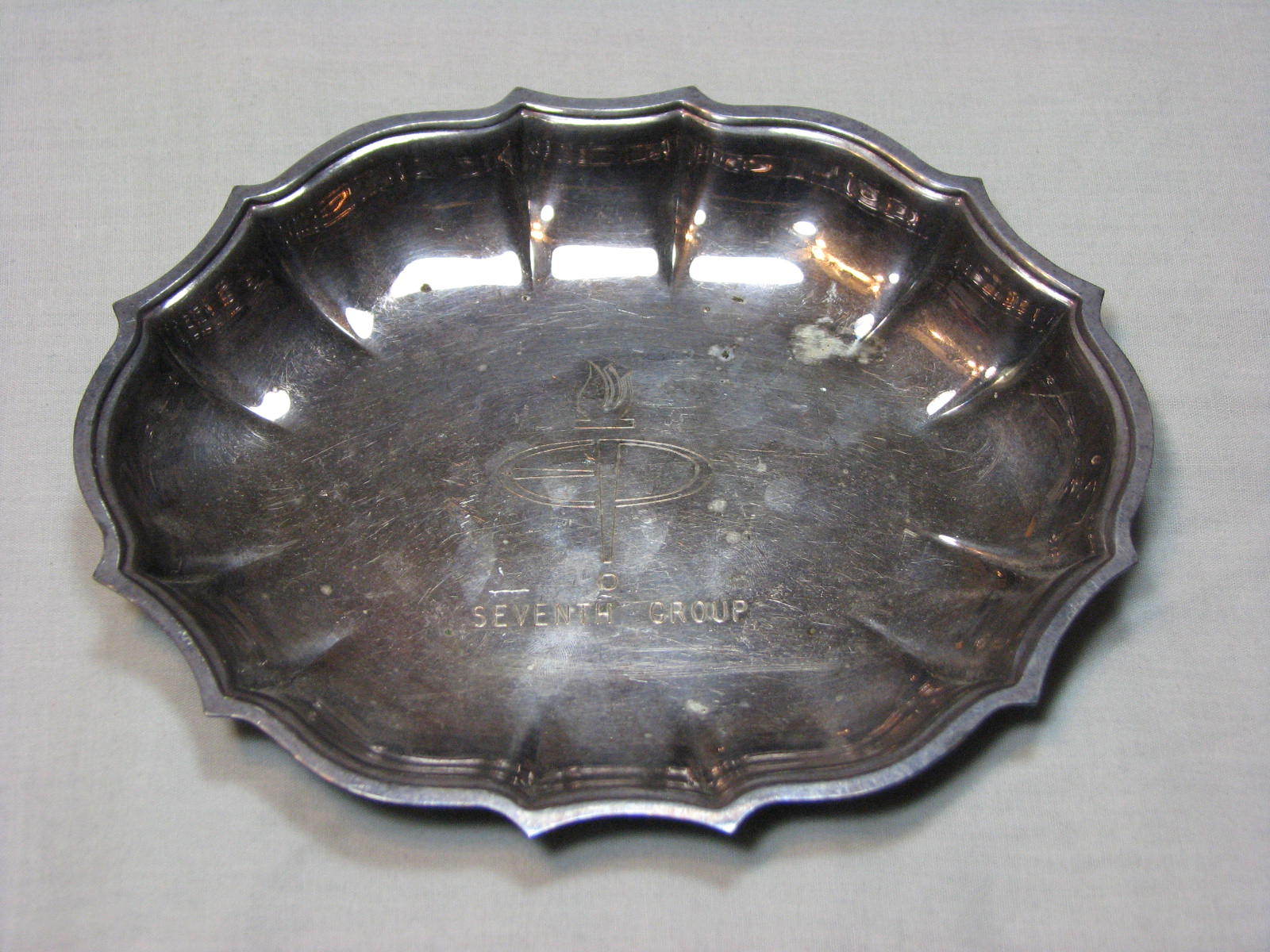 Olympic Flame 7th Group Chippendale International Silver Company Tray 6394 Dish