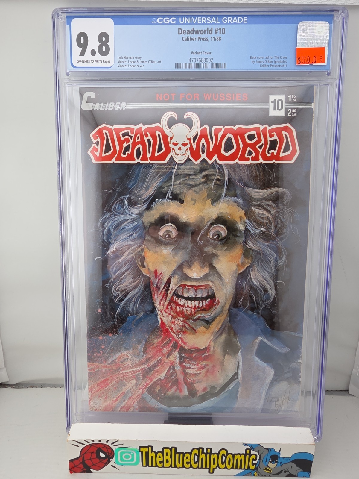 Deadworld #10 CGC 9.8 Back ad The Crow 1988 Caliber Press Variant James O'Barr