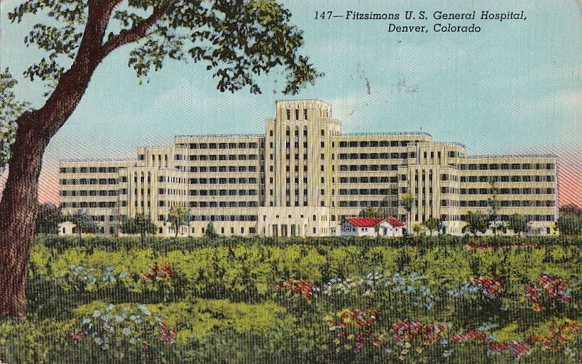  Postcard Fitzsimons US General Hospital Denver CO 