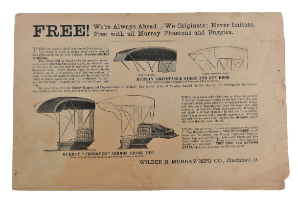 Antique Wilber H Murray Mfg Co Brochure of Early Transportation Rare Ephemera
