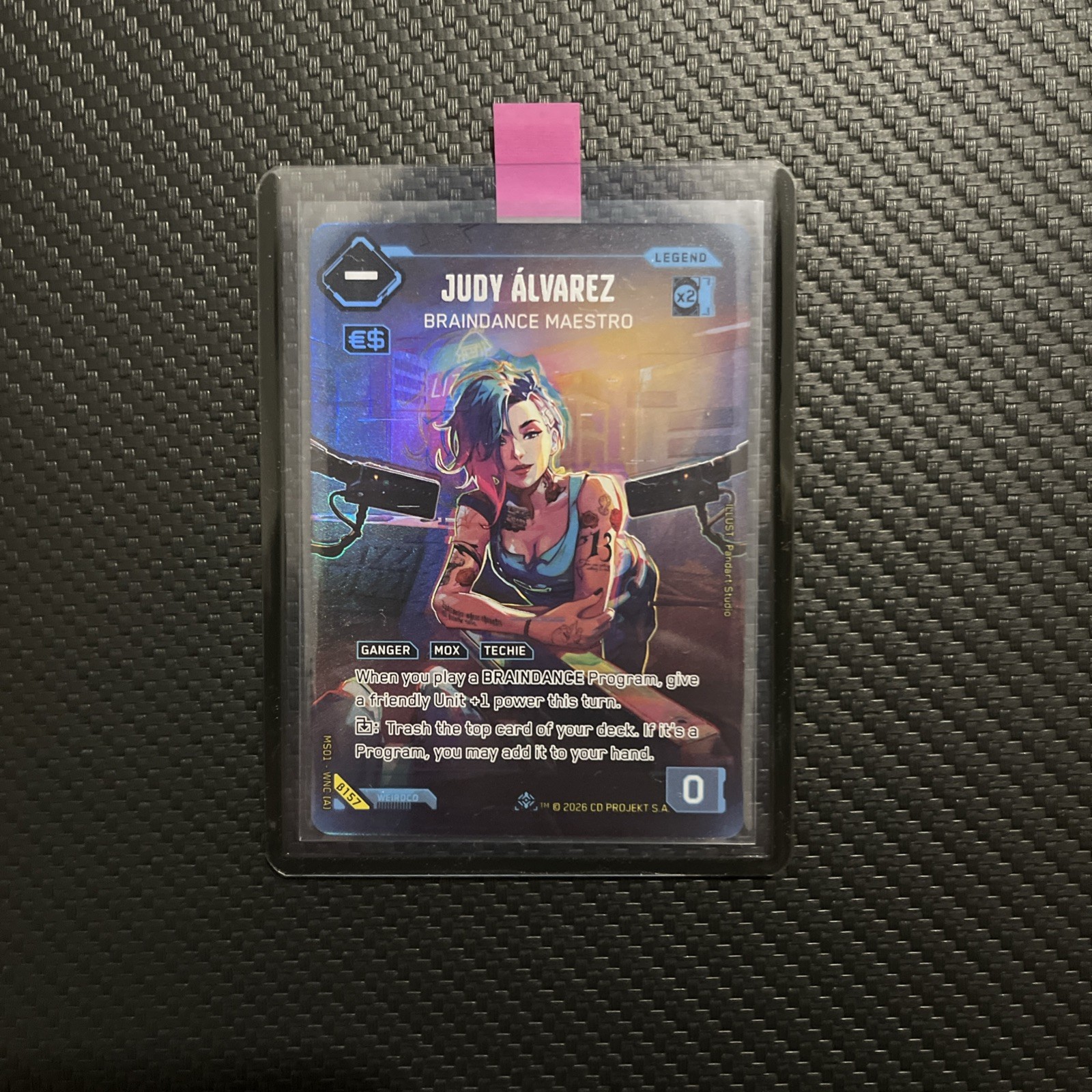 Judy Alvarez Iconic Rare B157 - Cyberpunk TCG Welcome to Night City Beta