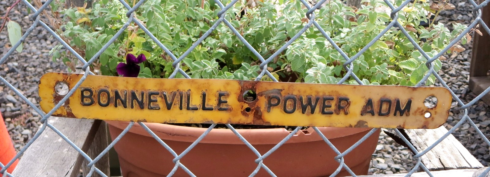 ORIGINAL Vintage BONNEVILLE POWER  ADM Metal Sign 13.5\