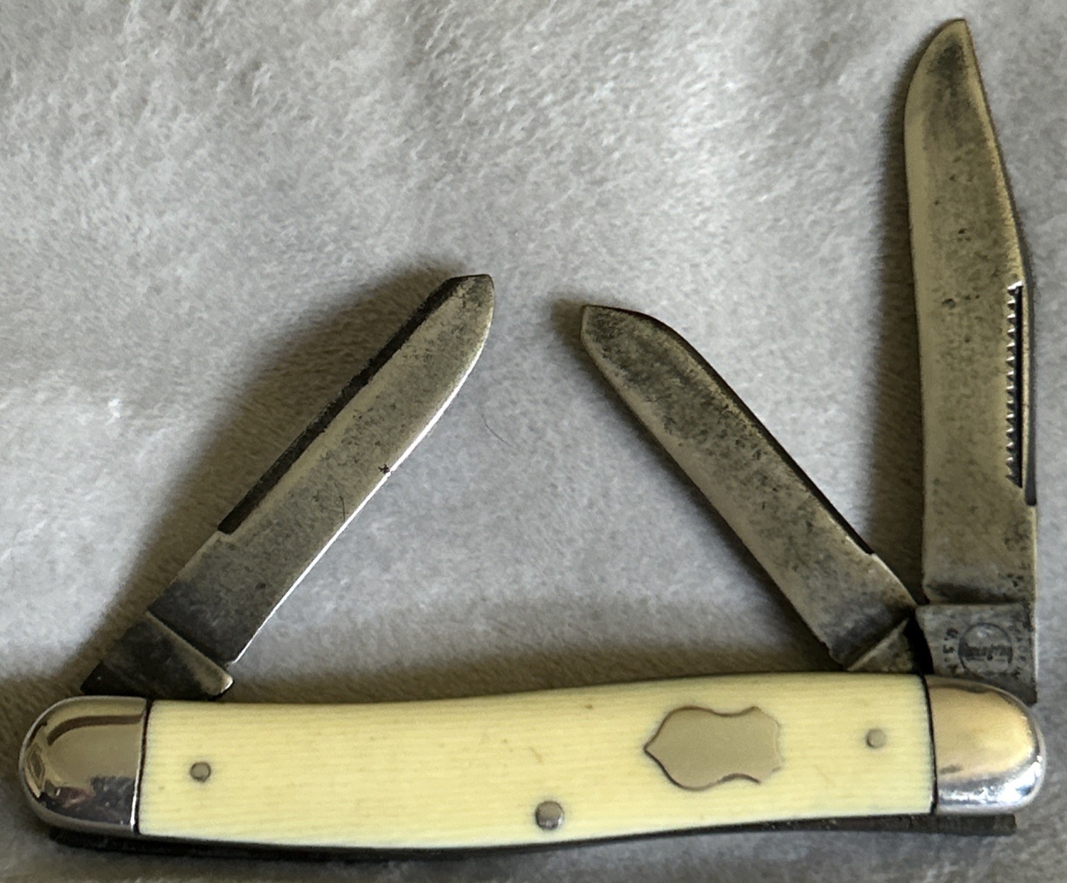 Vintage 1933-35 Remington Serpentine Stockman Pocket Knife R3555? Yellow