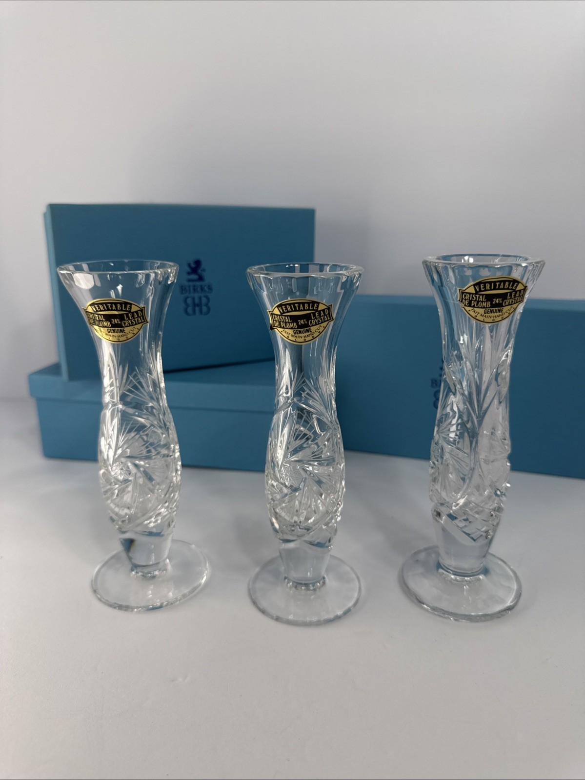 Vintage Birks Bud Vase Set Of 3