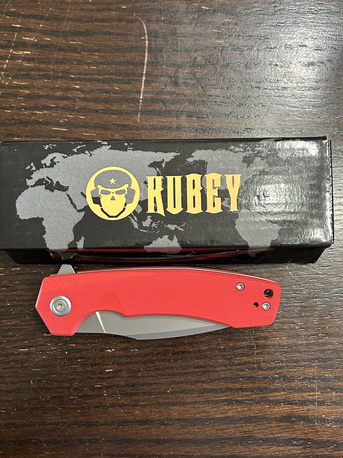 Kubey Calyce Linerlock Red G10 Folding 14C28N Drop Point Pocket Knife 901V