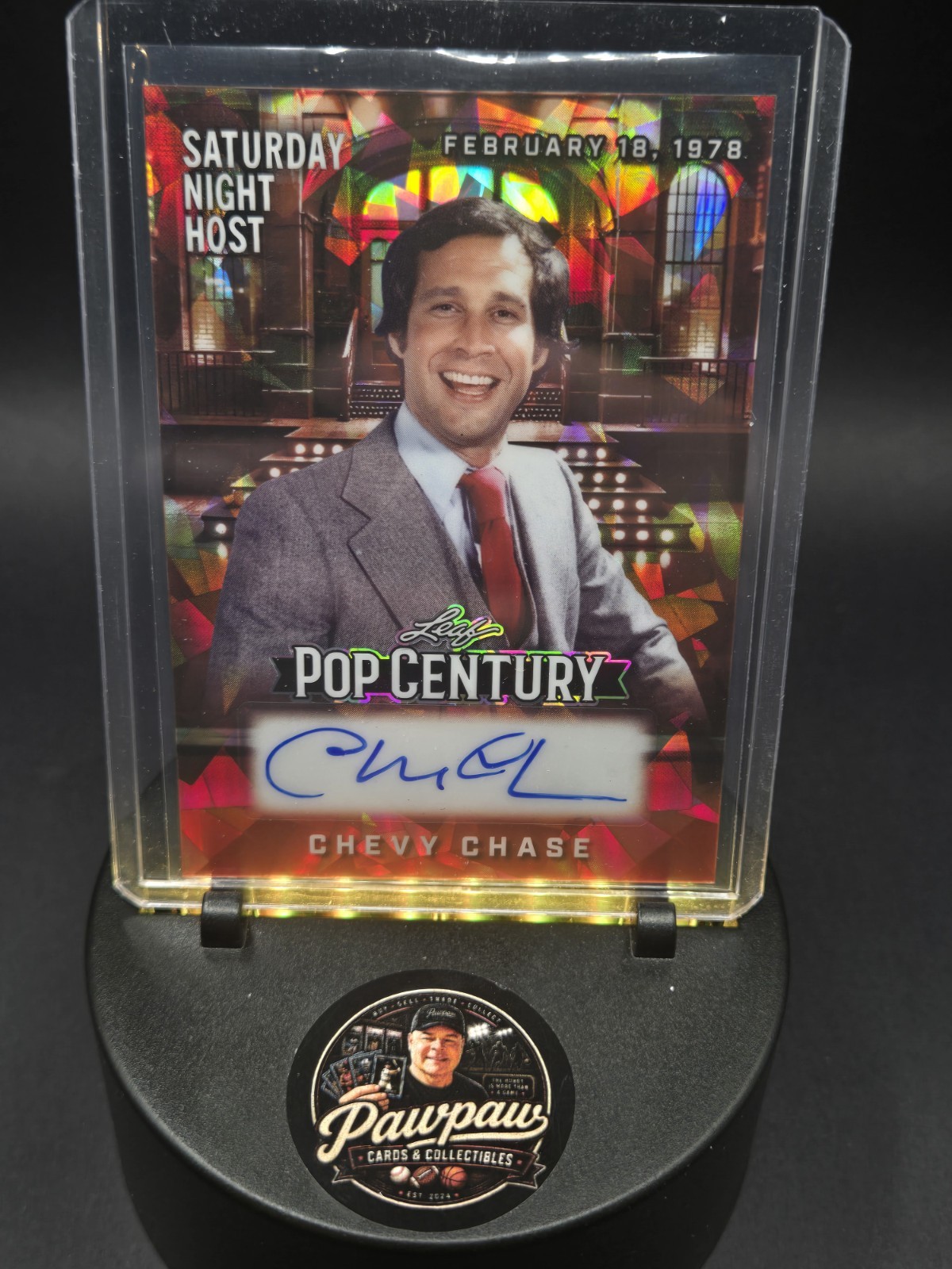 Chevy Chase 2025 Leaf Pop Century Saturday Night Host Auto #4 SNL Vacation