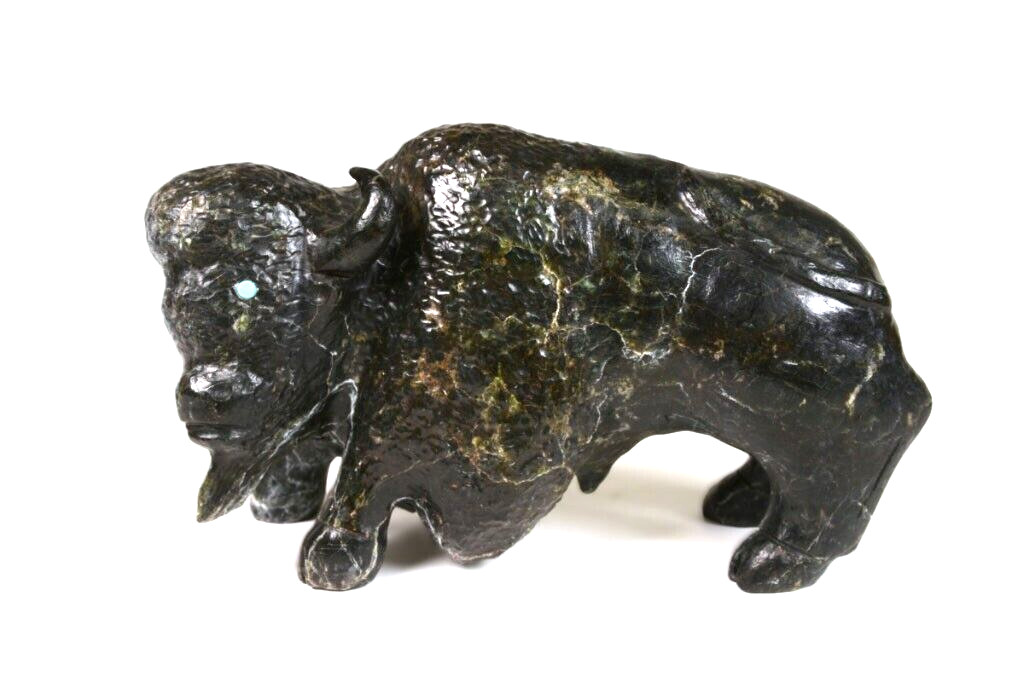 Large Zuni Pueblo Bison / Buffalo Fetish By Clive Hustito  4\