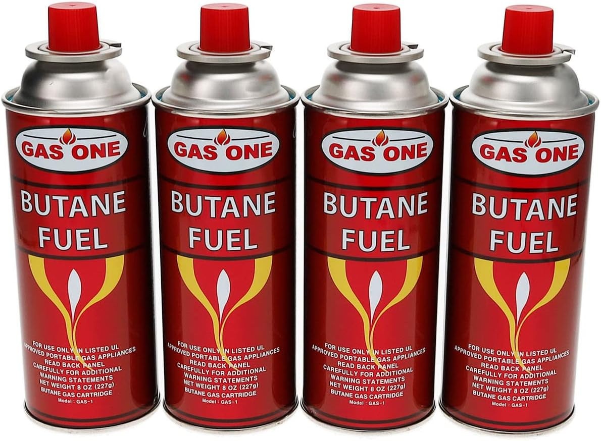 GasOne Butane Fuel Canister 8 oz (4 pack)