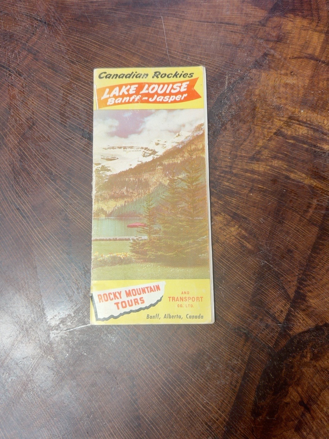 1949 Canadian Rockies Lake Louise Banff Jasper Tour Brochure Map