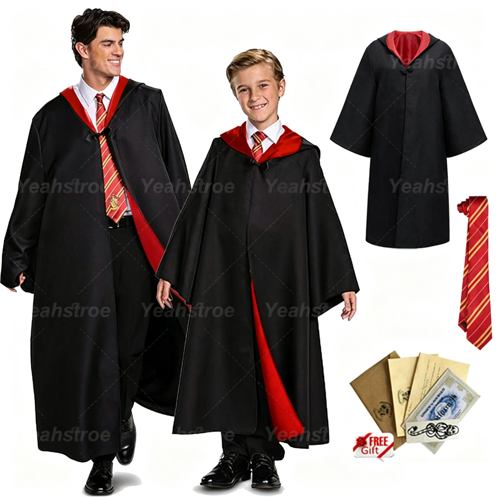 Children Adult Robe Cloak Tie Fancy Dress Cosplay Costume Halloween US Children Adult Robe Cloak Tie Fancy Dress Cosplay Costume Halloween US