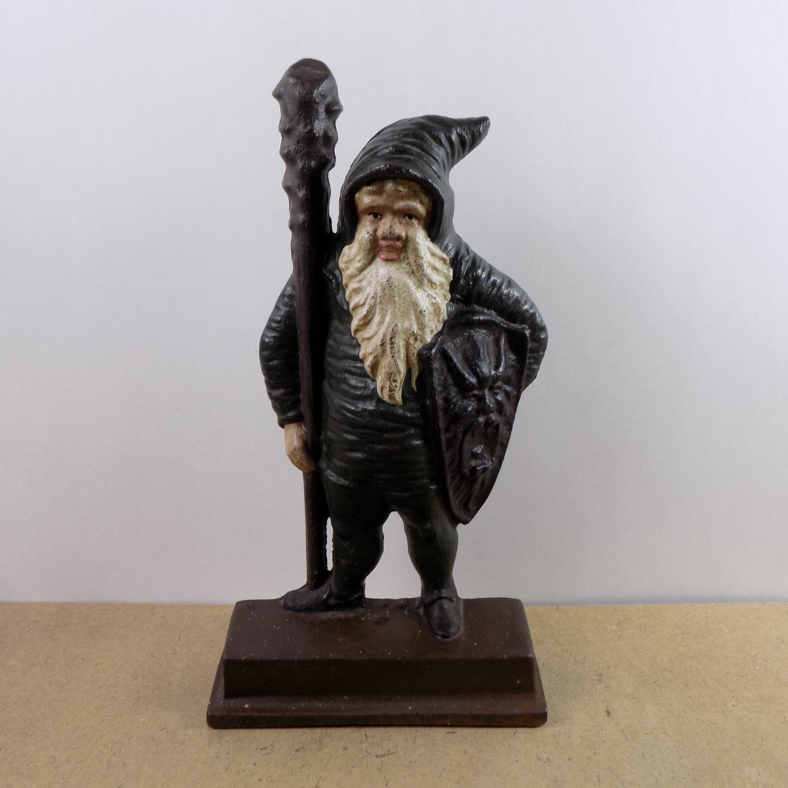 Antique Bradley & Hubbard Cast Iron Warrior Elf Gnome Doorstop