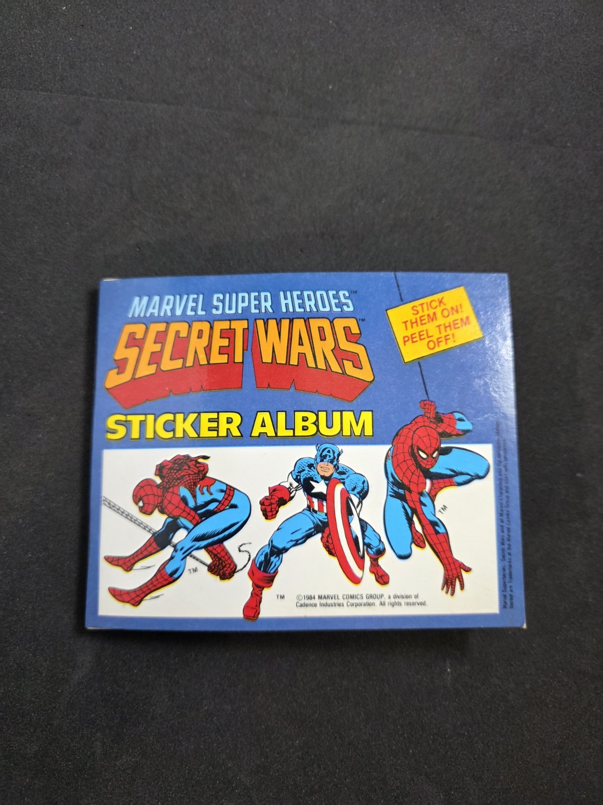 Vintage 1984 Gordy International Marvel Secret Wars Sticker Album w/ Stickers