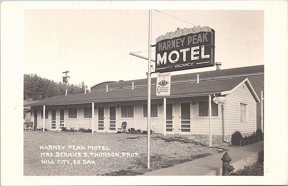RPPC Hill City South Dakota Harney Peak Motel Roadside 1950s