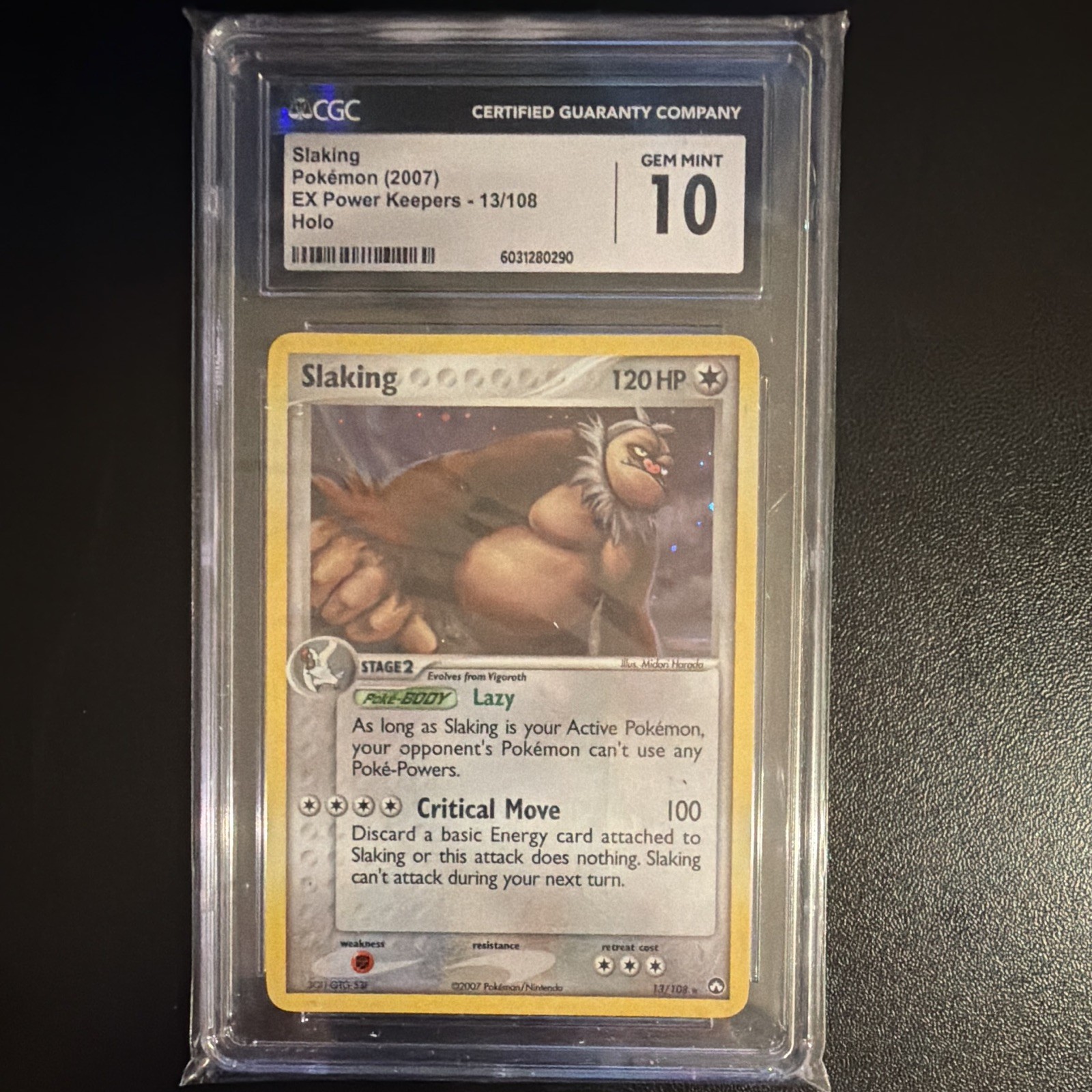 Nintendo 2007 Pokemon EX Power Keepers Slaking 13/108 Holo CGC 10 6031280290