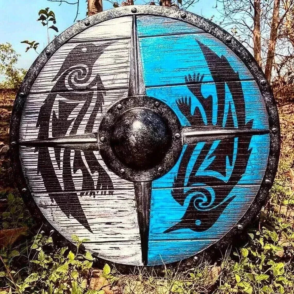 Medieval Viking Shield Ragnar Battle Ready Wooden Viking Shield Best Gift
