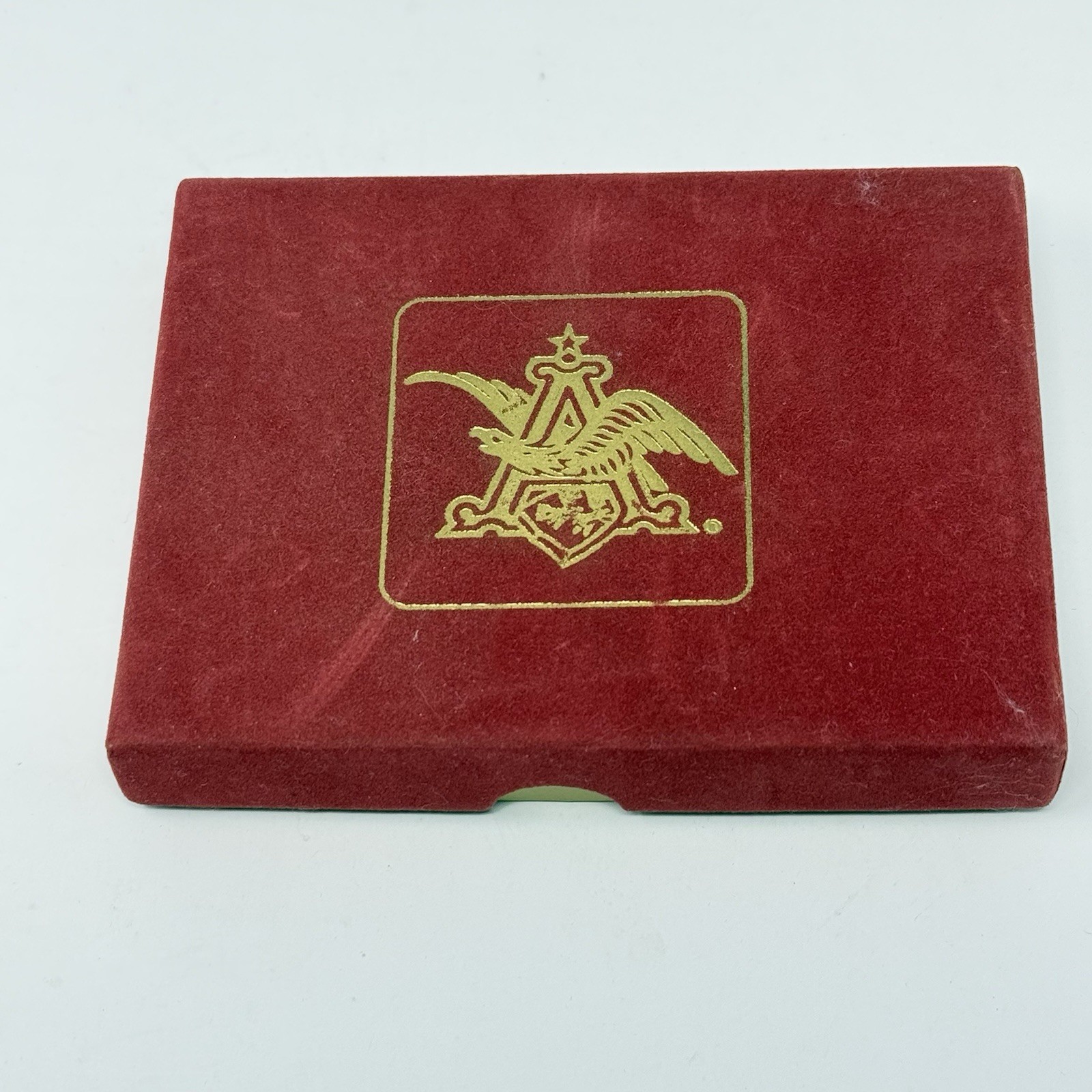 VTG Anheuser Busch Beer Collectible Playing Cards In Box Case W Eagle Emblem NEW