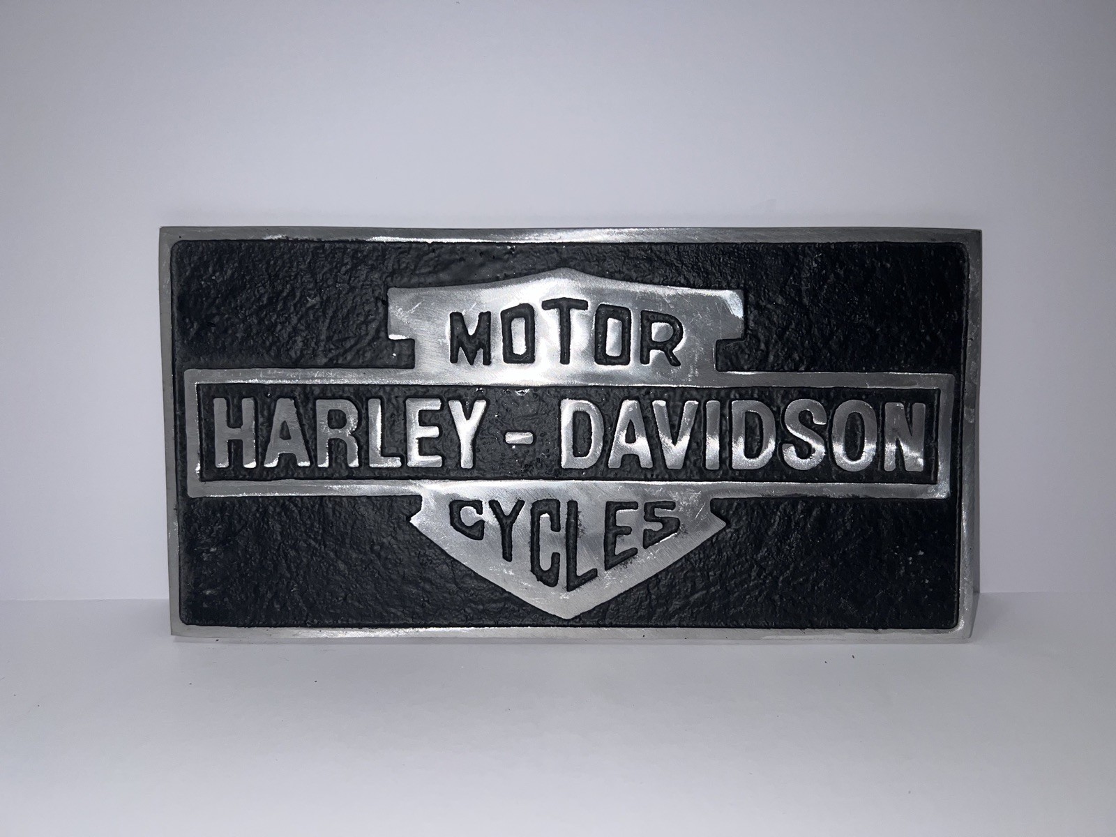 Vintage Cast Aluminum HD MOTOR CYCLE Rare Car Club Plaque Collectable Nostalgia