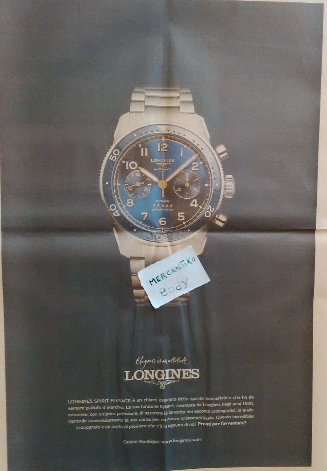 LONGINES SPIRIT FLYBACK ADVERTISING ADVERTISING CLIPPING ADVERTISEMENTS