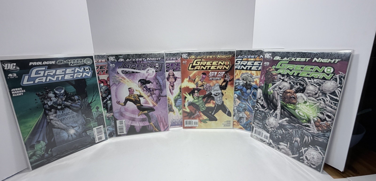 Green Lantern #43-49 Lot Blackest Night Complete Run Geoff Johns DC 2009