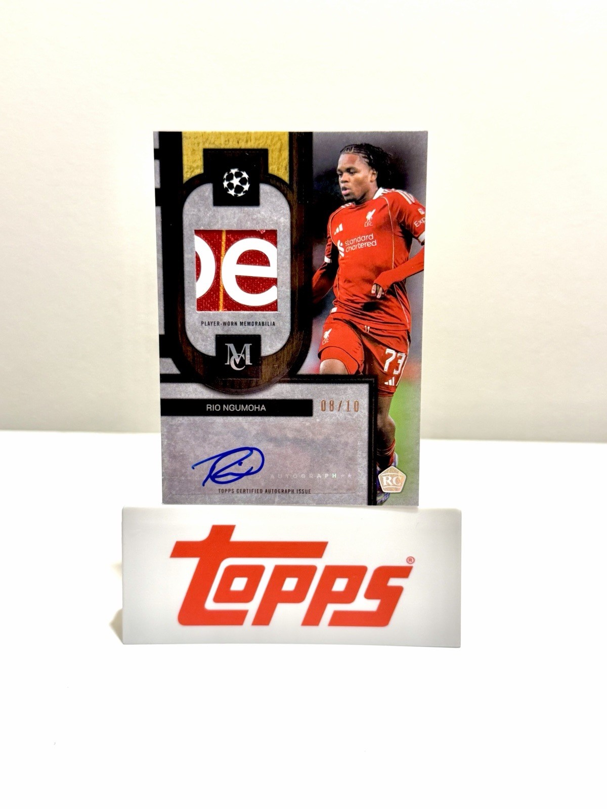 Topps Museum Collection 2025/26 Rio Ngumoha RC Auto Relic 08/10 MAR-RN