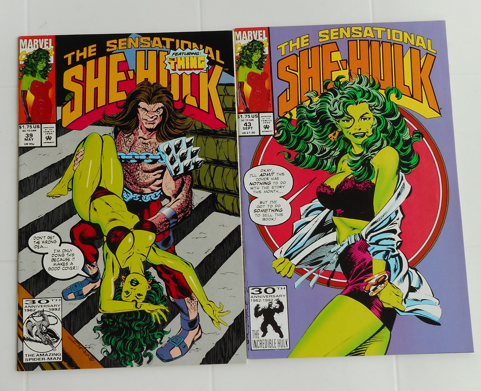 Sensational She Hulk #38 & #43 Classic John Byrne Covers