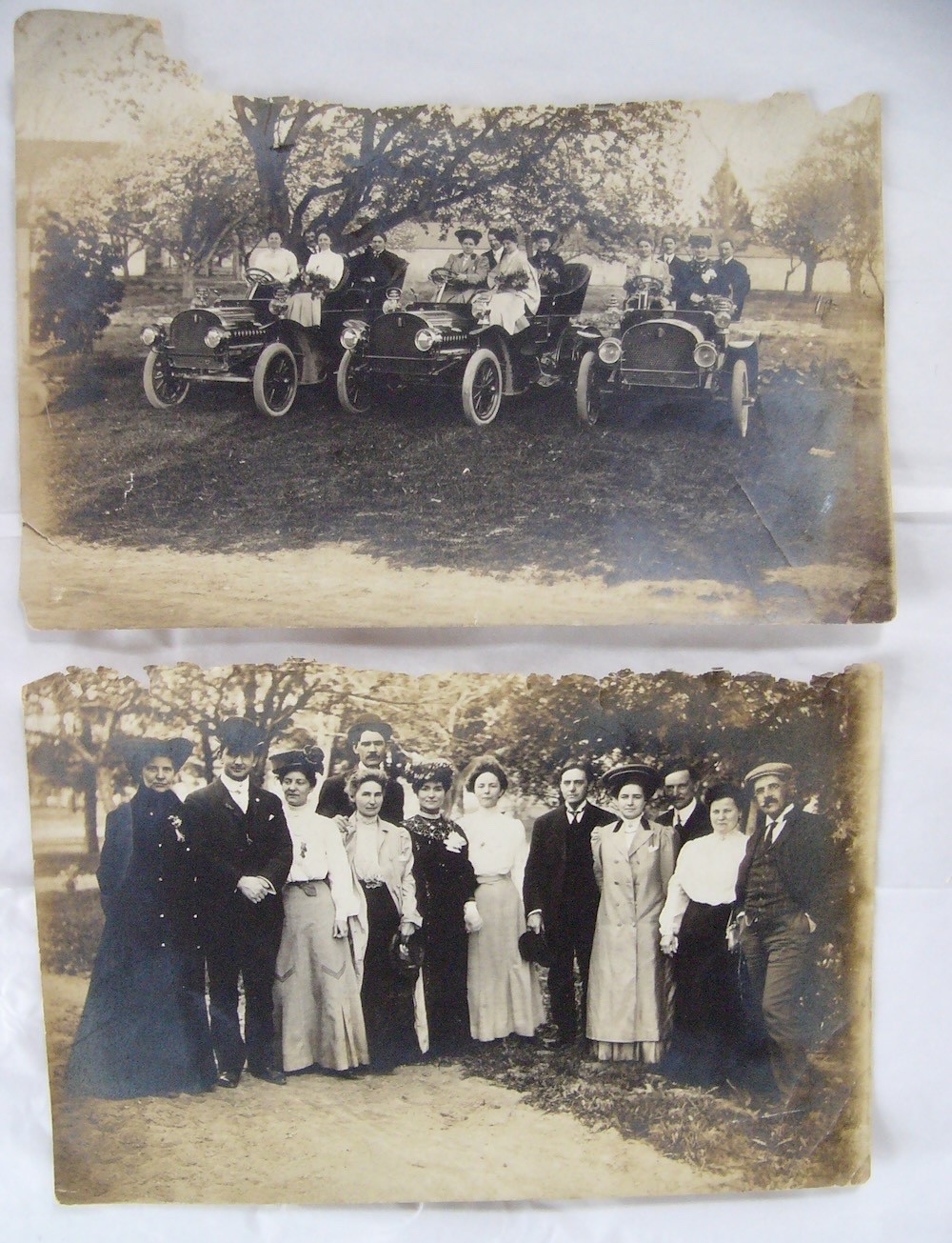 Antique Photo Brass Era Touring Cars 1910 BUICK, Franklin Model G, POPE-Hartford