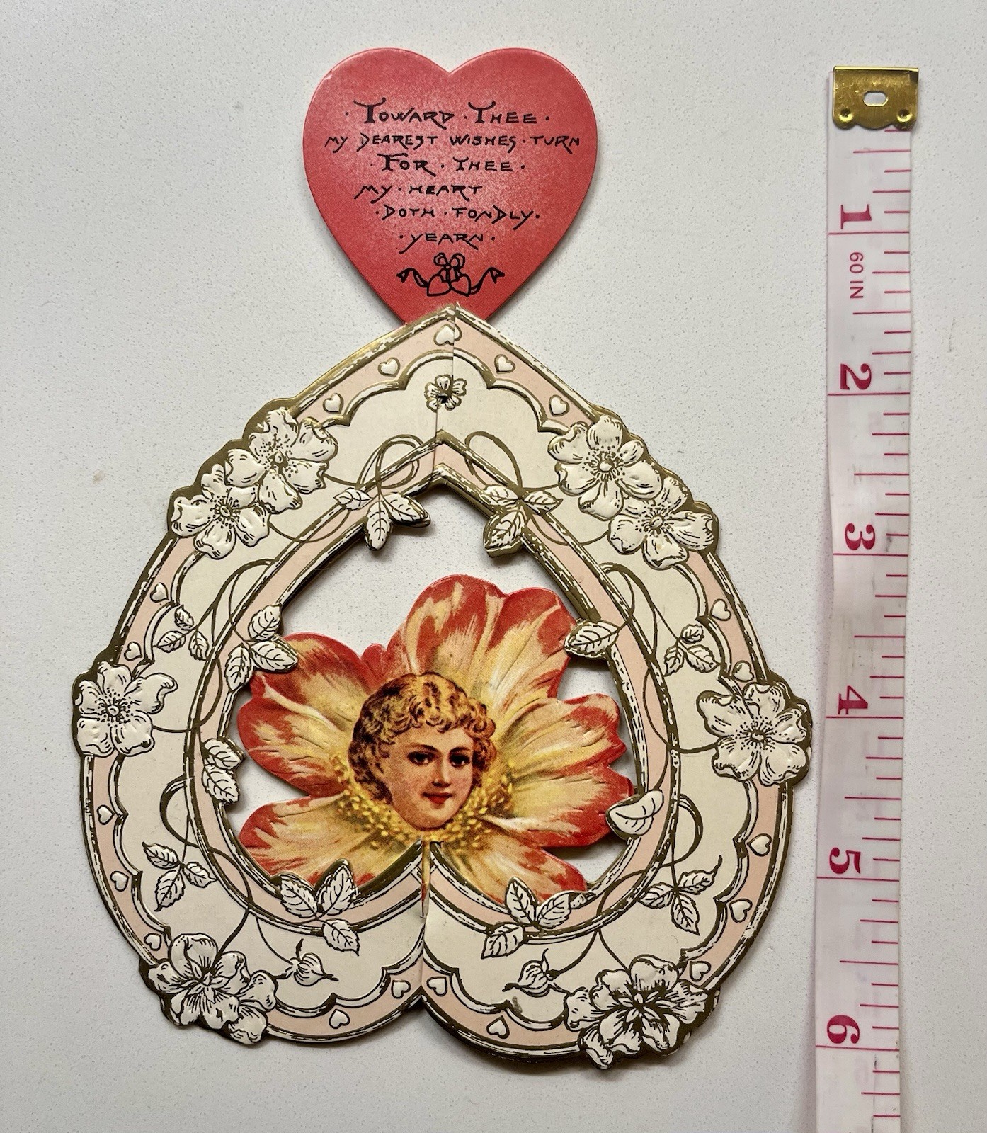 3-D Antique Valentines Day Card