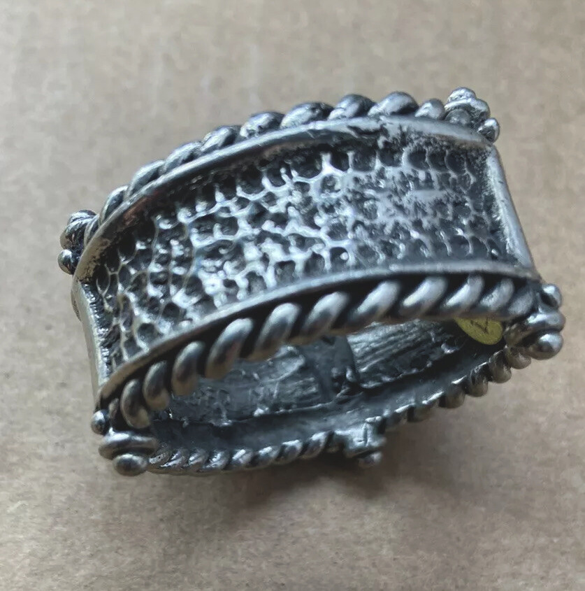 Vintage Signed LAZARO NY Pewter NAPKIN RING