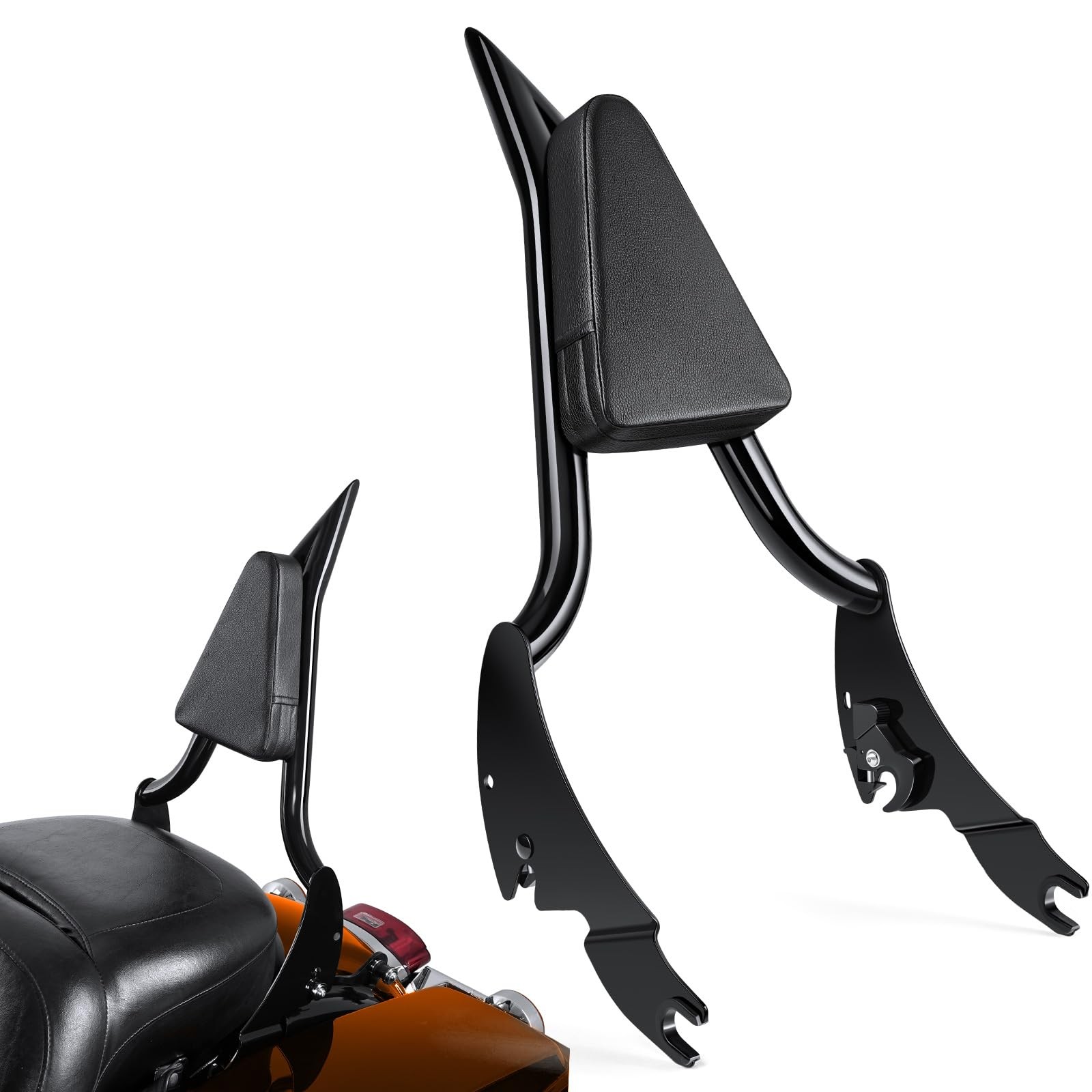 PBYMT Detachable Sissy Bar Passenger Backrest Fit Harley Touring 2009-2024