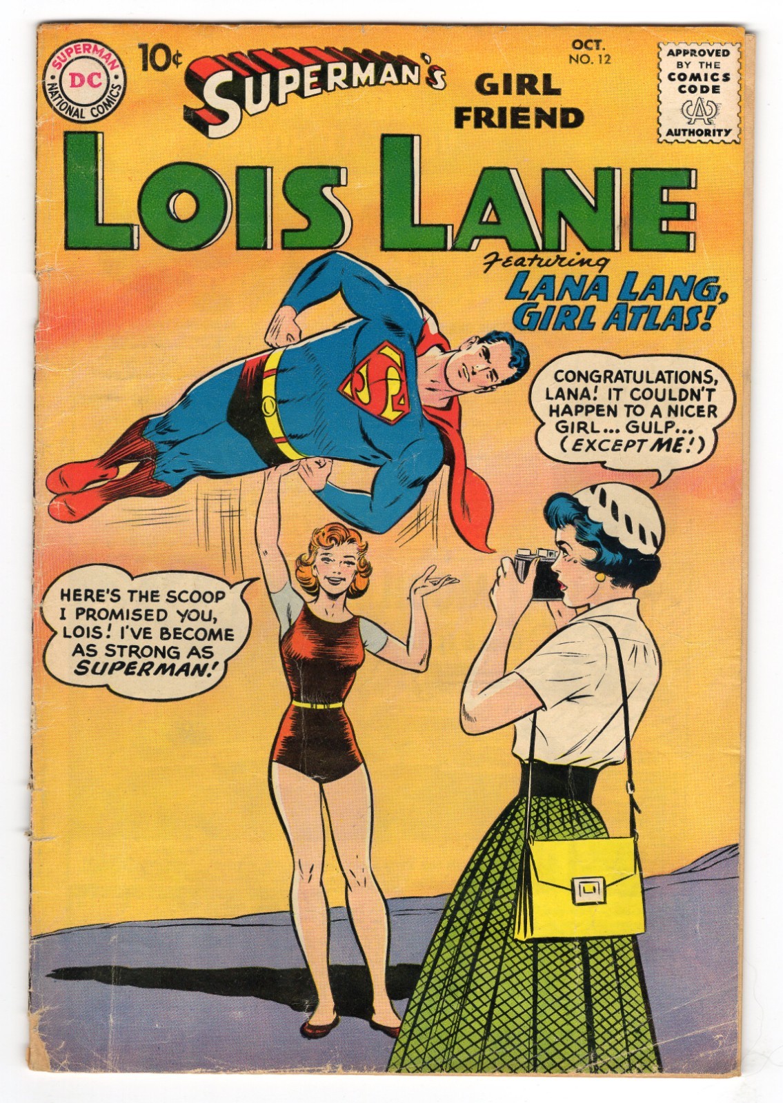 Superman's Girlfriend Lois Lane 12 1959 DC Comics VG 4.0 Aquaman Lana Lang