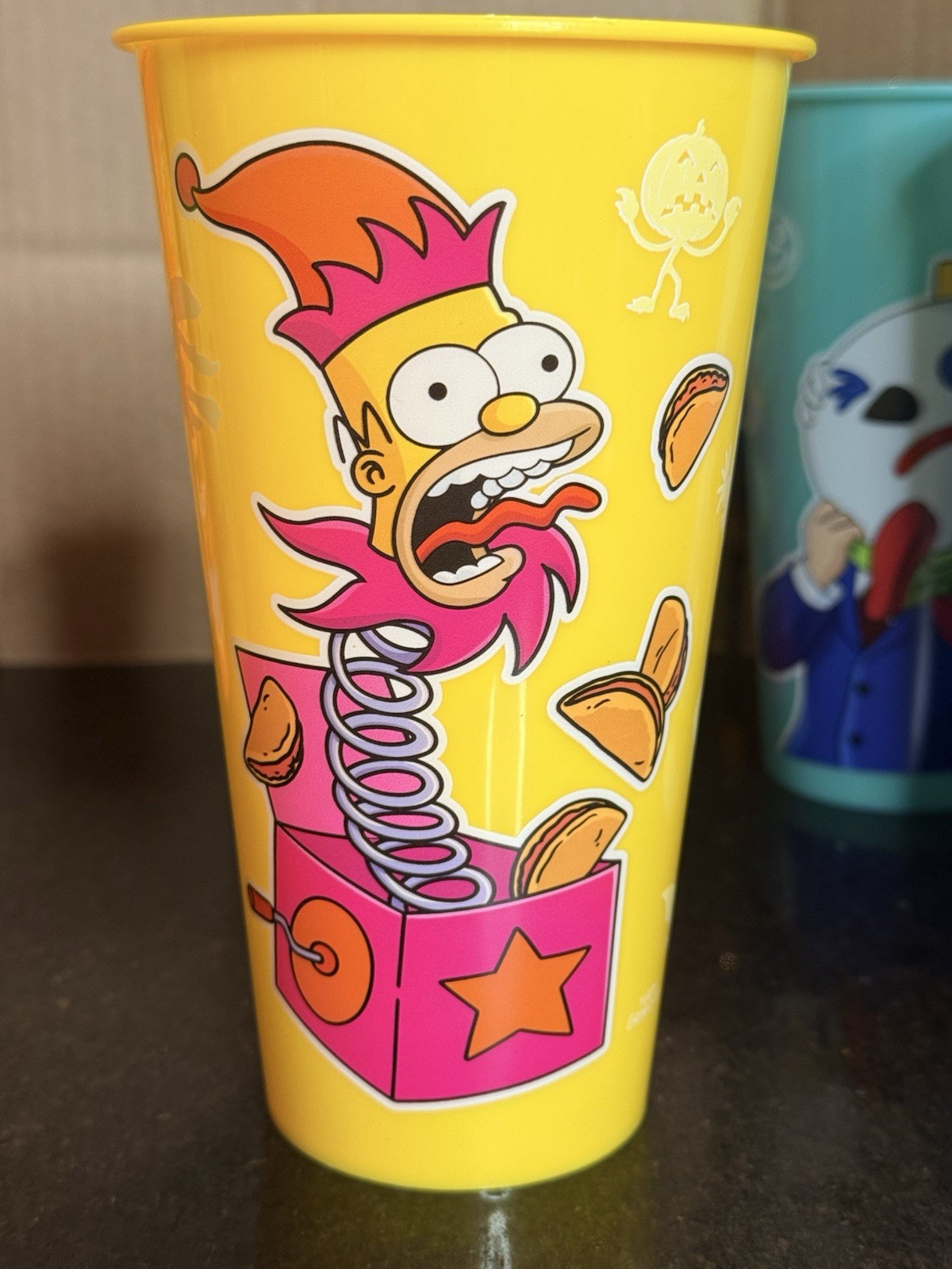 The Simpsons Homer Treehouse of Horror Jack in the Box Yellow Cup Fast Shipping