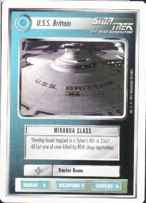 U.S.S. Brittain - Premiere 95 - Star Trek CCG 1E