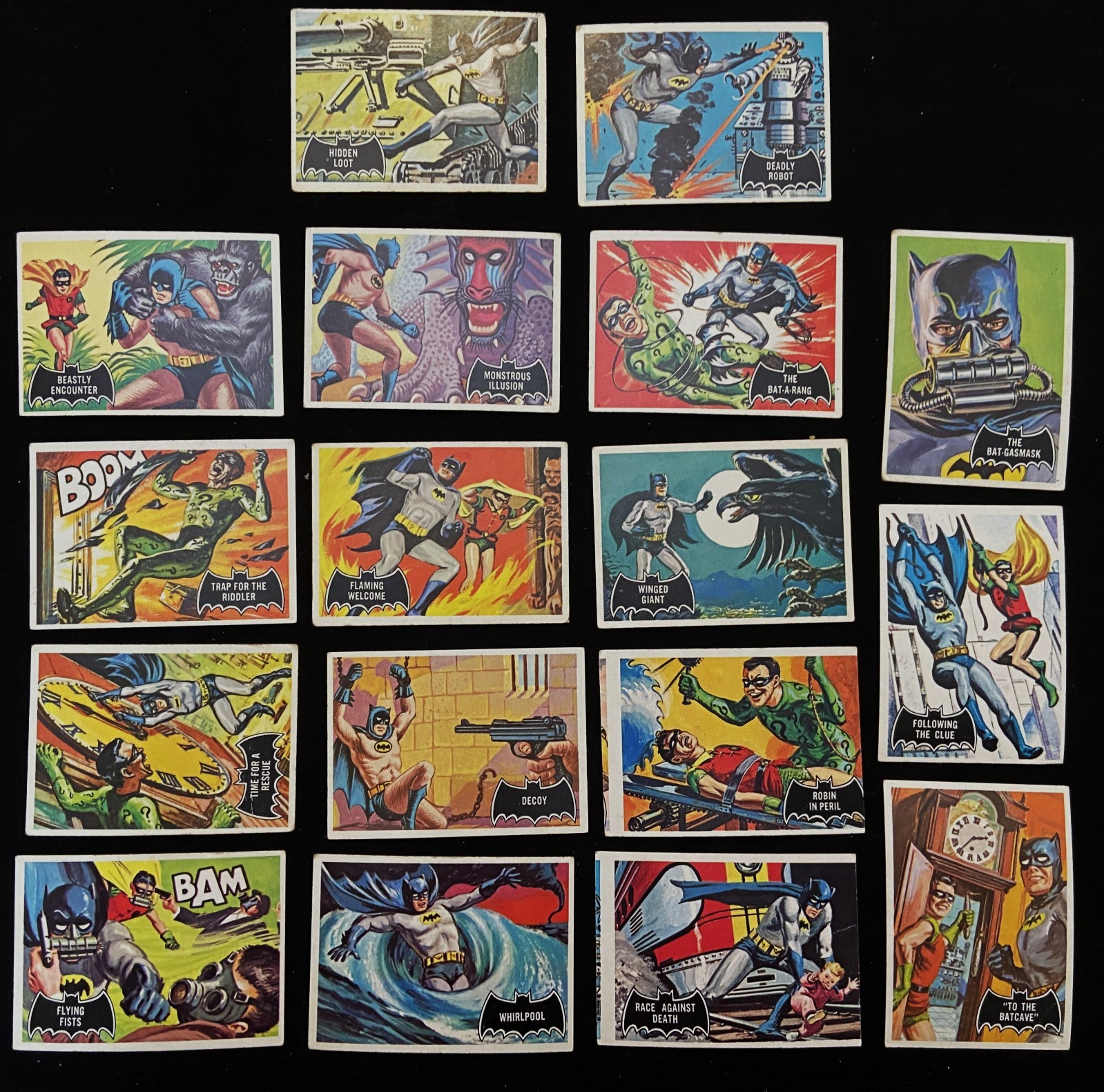 Vintage Topps 1966 Batman Trading Cards Lot 17