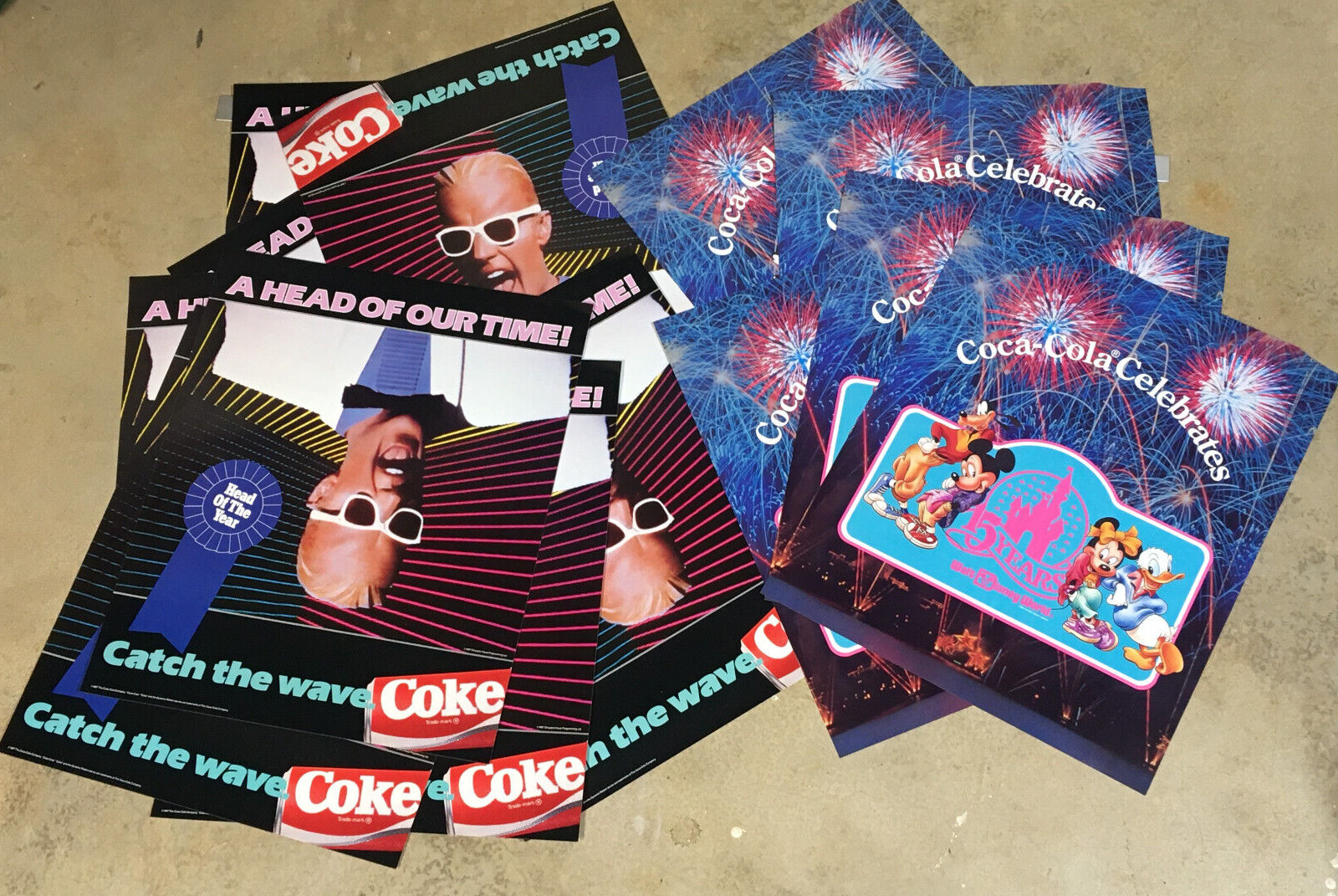 TEN (10)   ORIGINAL  '87 MAX HEADROOM ~ A HEAD OF OUR TIME + 5 DISNEY POSTERS