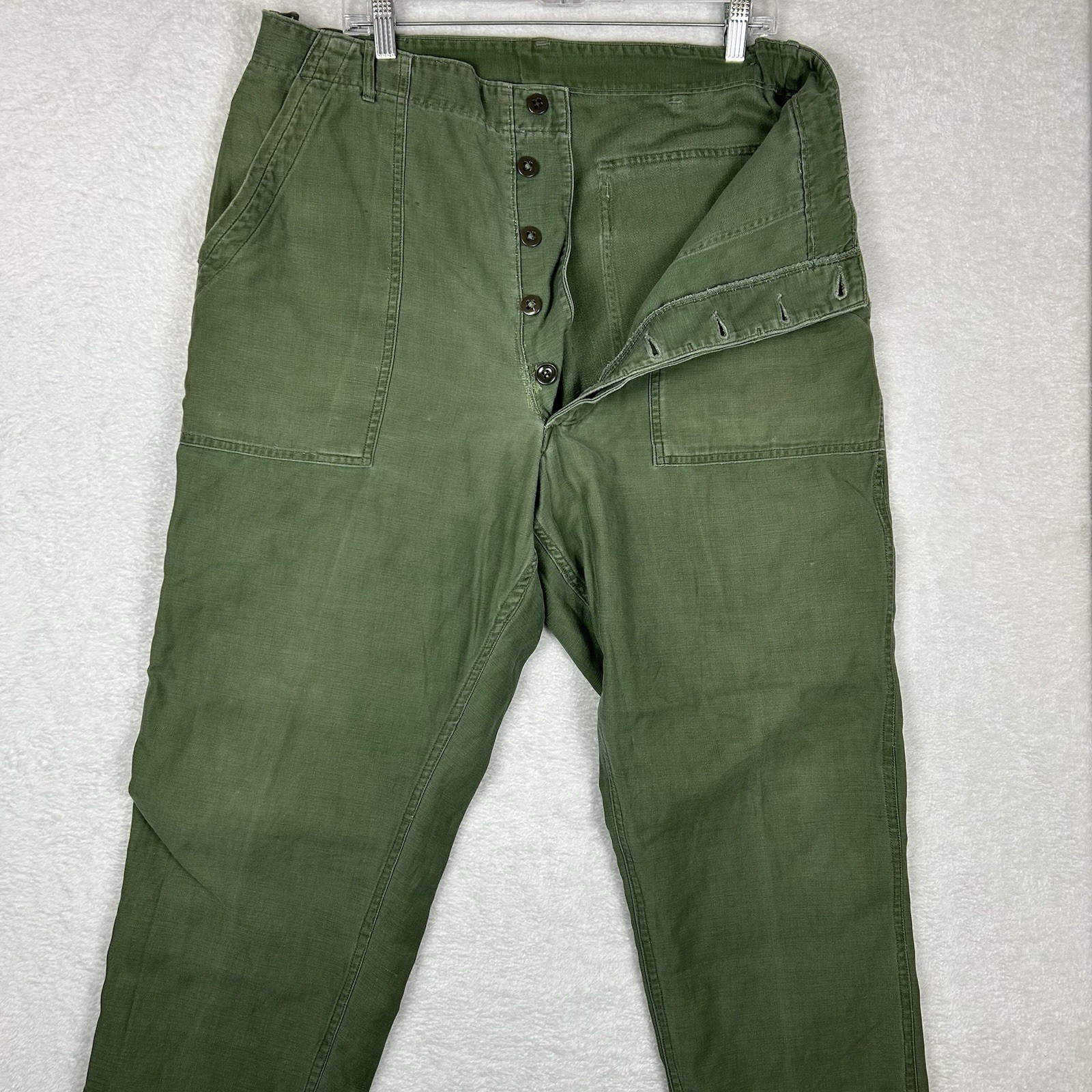 OG 107 Baker Pants Men Large (36X29) 1st Pattern 50s 60s Vietnam Sateen Fatigue