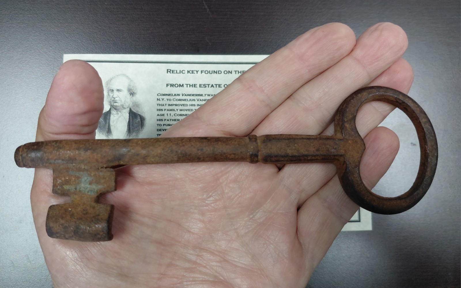 Am. Revolutionary War Antique X-LARGE Iron Relic Key Historic Fort Schlosser 
