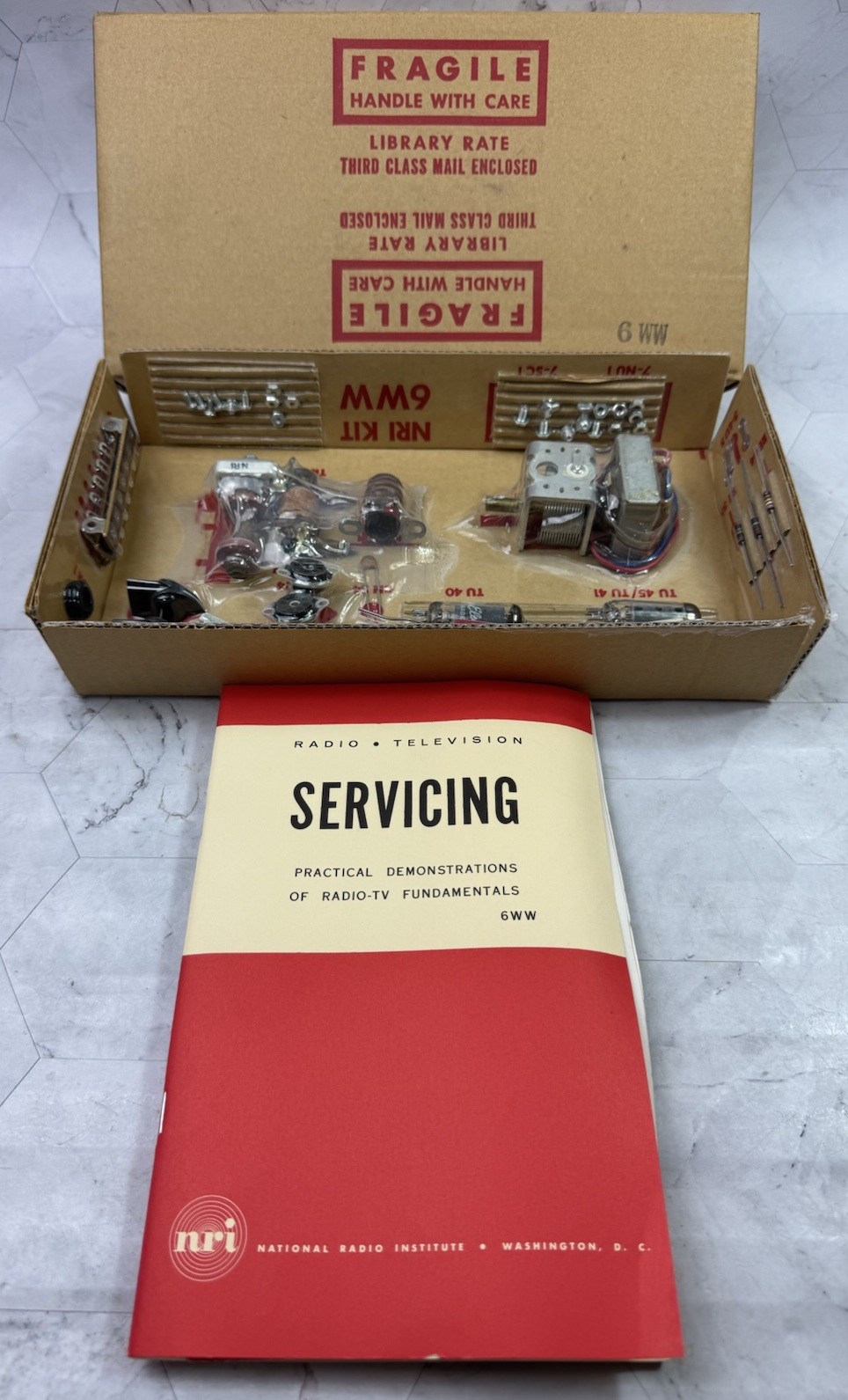 Vintage 1950s NRI National Radio Institute Kit 6WW Radio TV Servicing Unbuilt