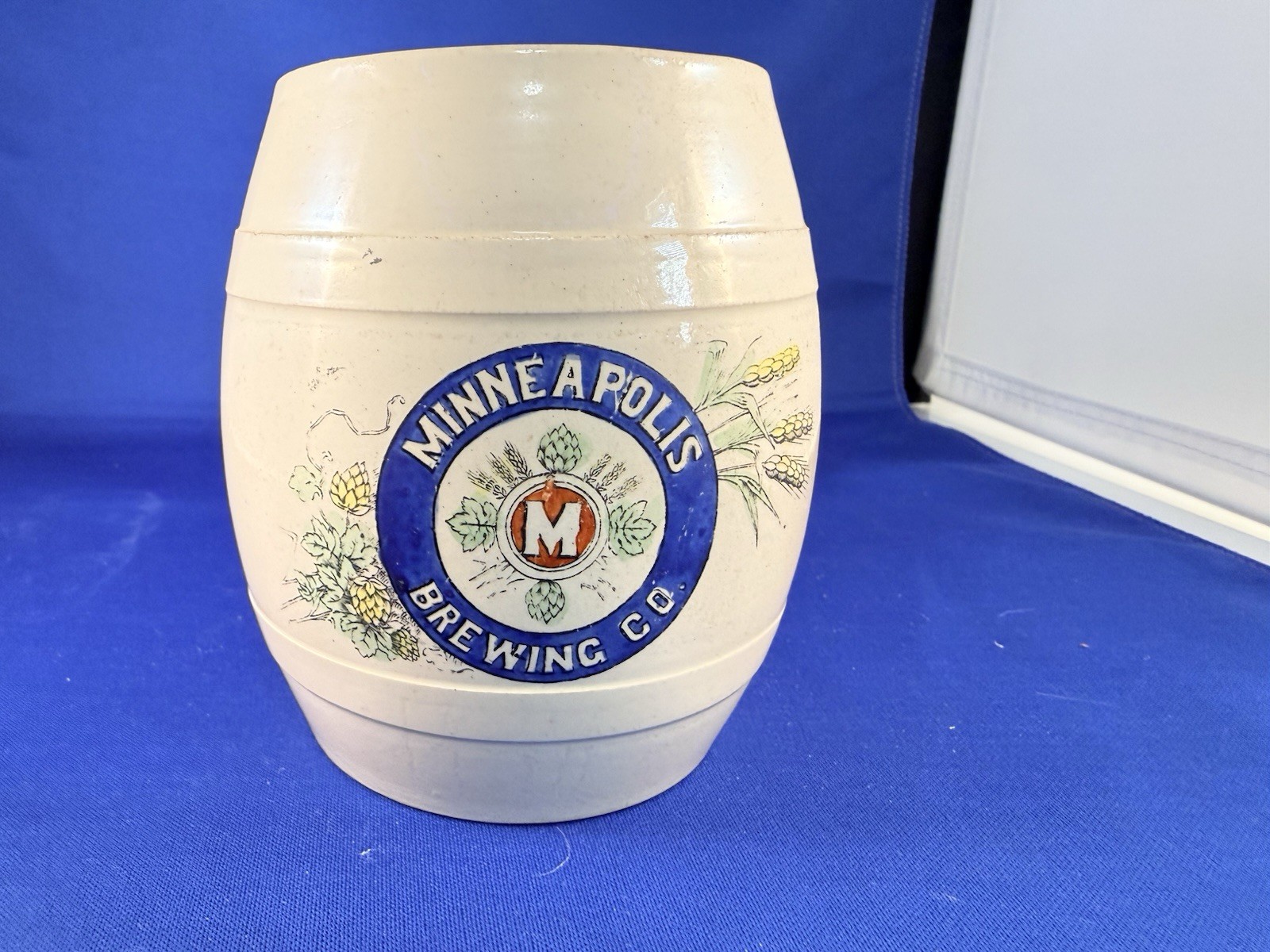 1897 Mettlach 2217 Minneapolis Brewing Co. Beer Mug Albert Pick Pre-Pro 0.4L