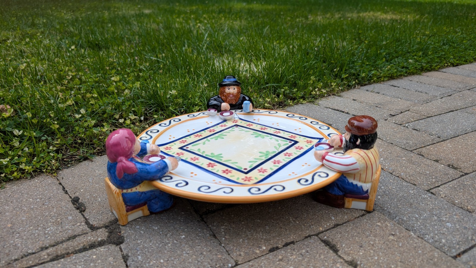Rare Vintage 1999 Lotus 3D Ceramic Passover Seder Family Plate / Platter